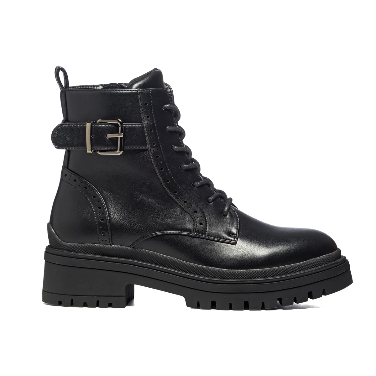 Anfibi neri con dettagli brogue Lora Ferres