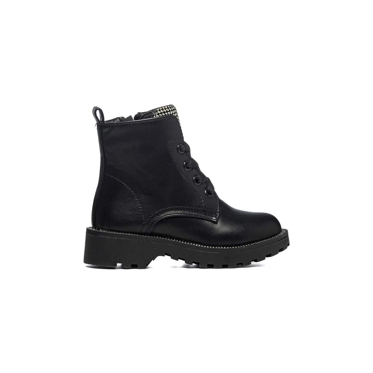 Anfibi neri con linguetta a contrasto Le Scarpe Di Alice