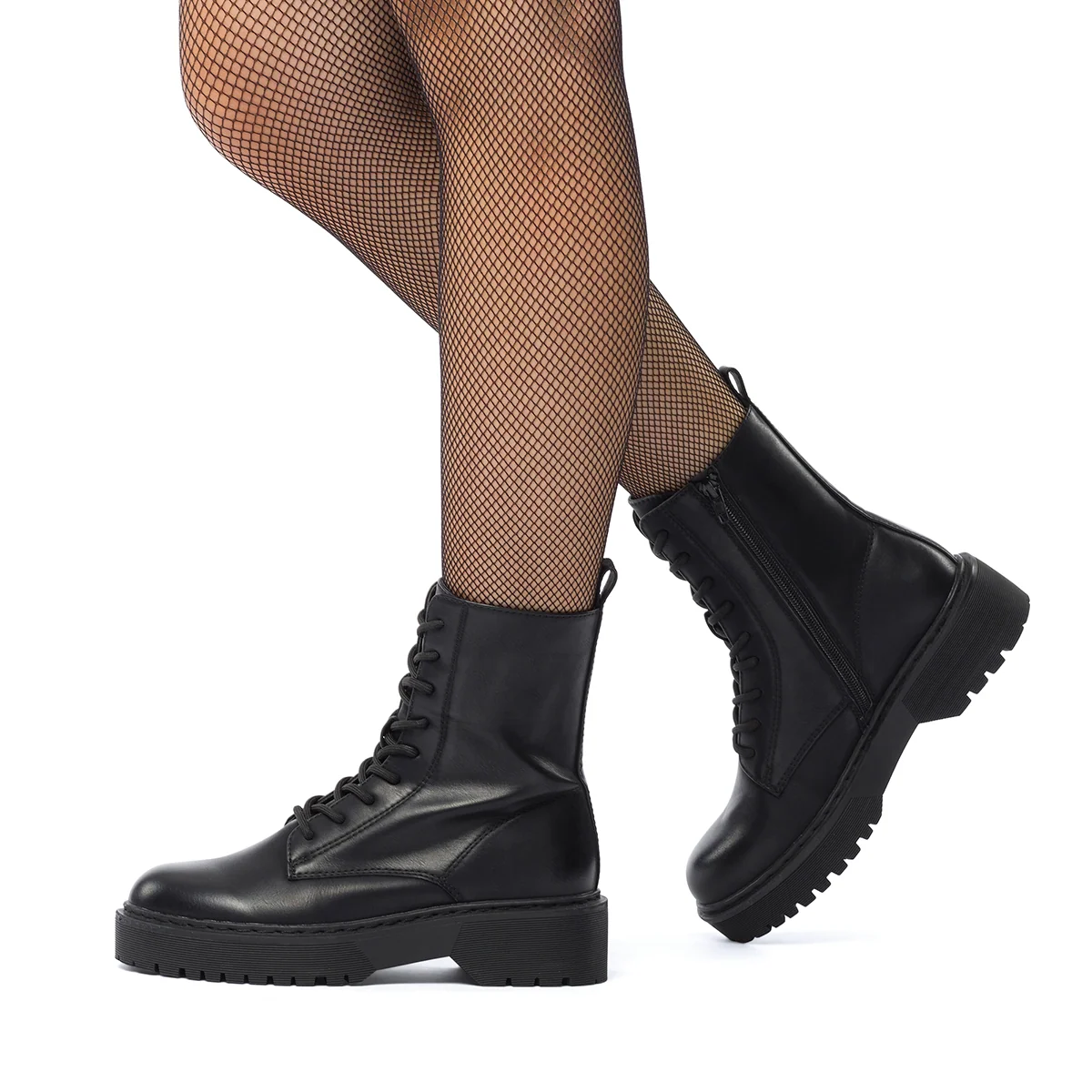 Anfibi neri da donna con suola chunky Lora Ferres