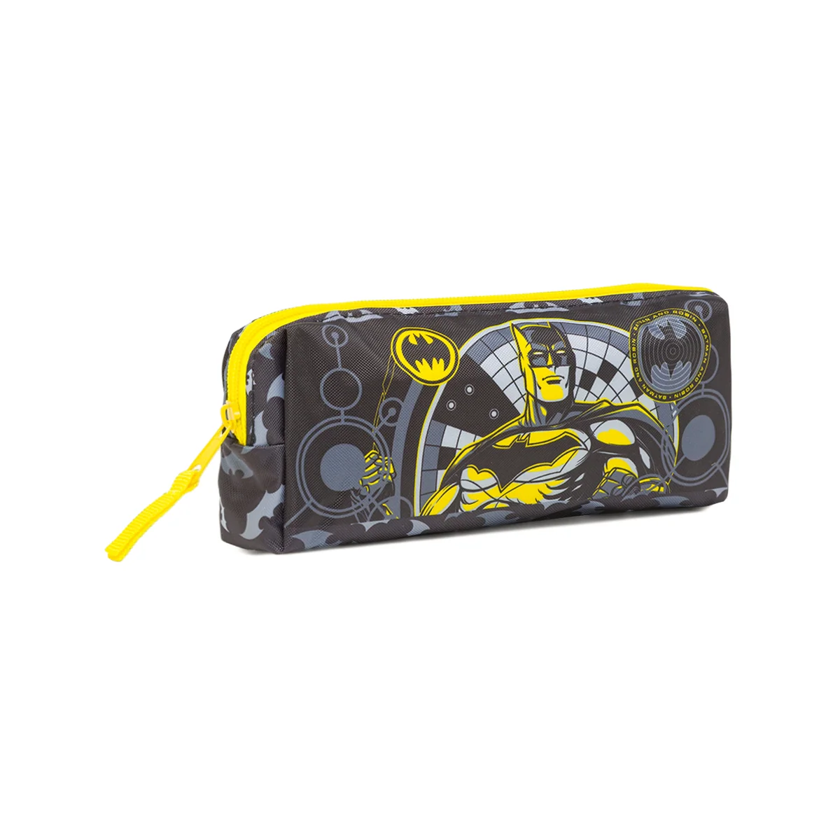 Astuccio Batman Nero e giallo con stampa supereroe DC Comics