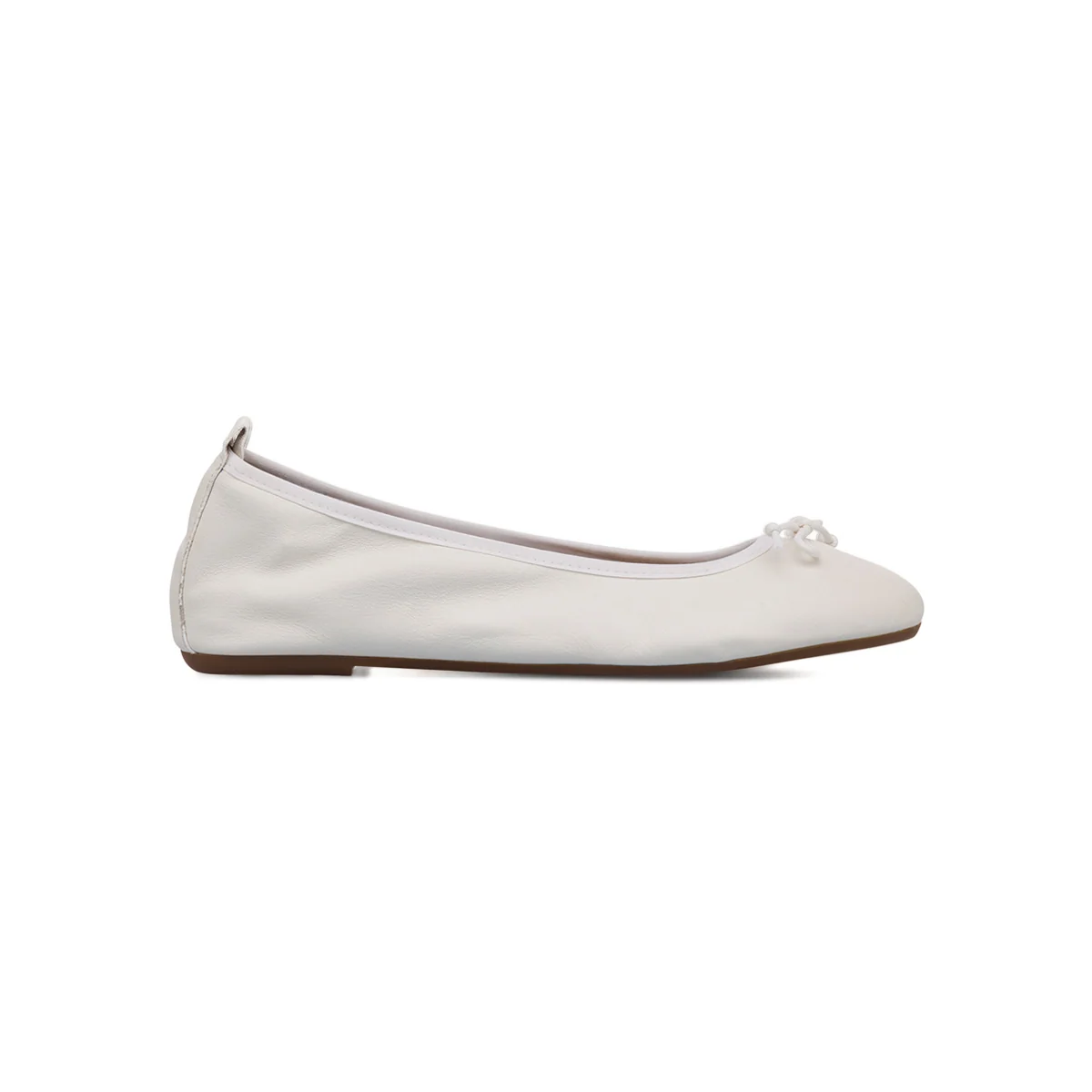 Ballerine bianche da Donna in pelle con fiocco P Essentials