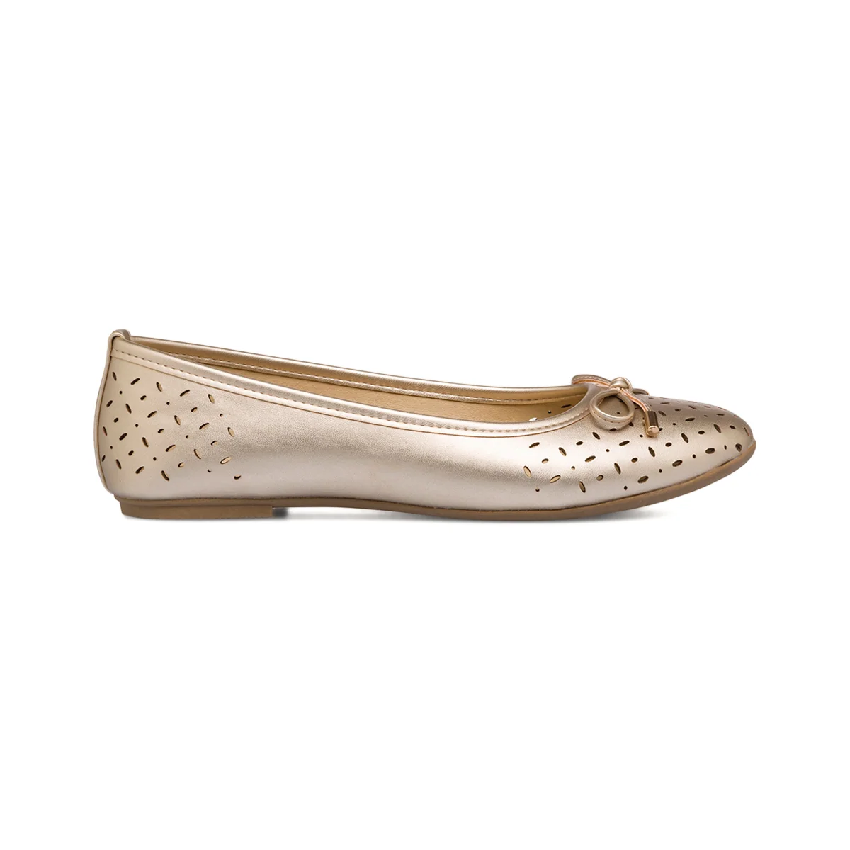 Ballerine oro da donna con dettagli traforati Lora Ferres