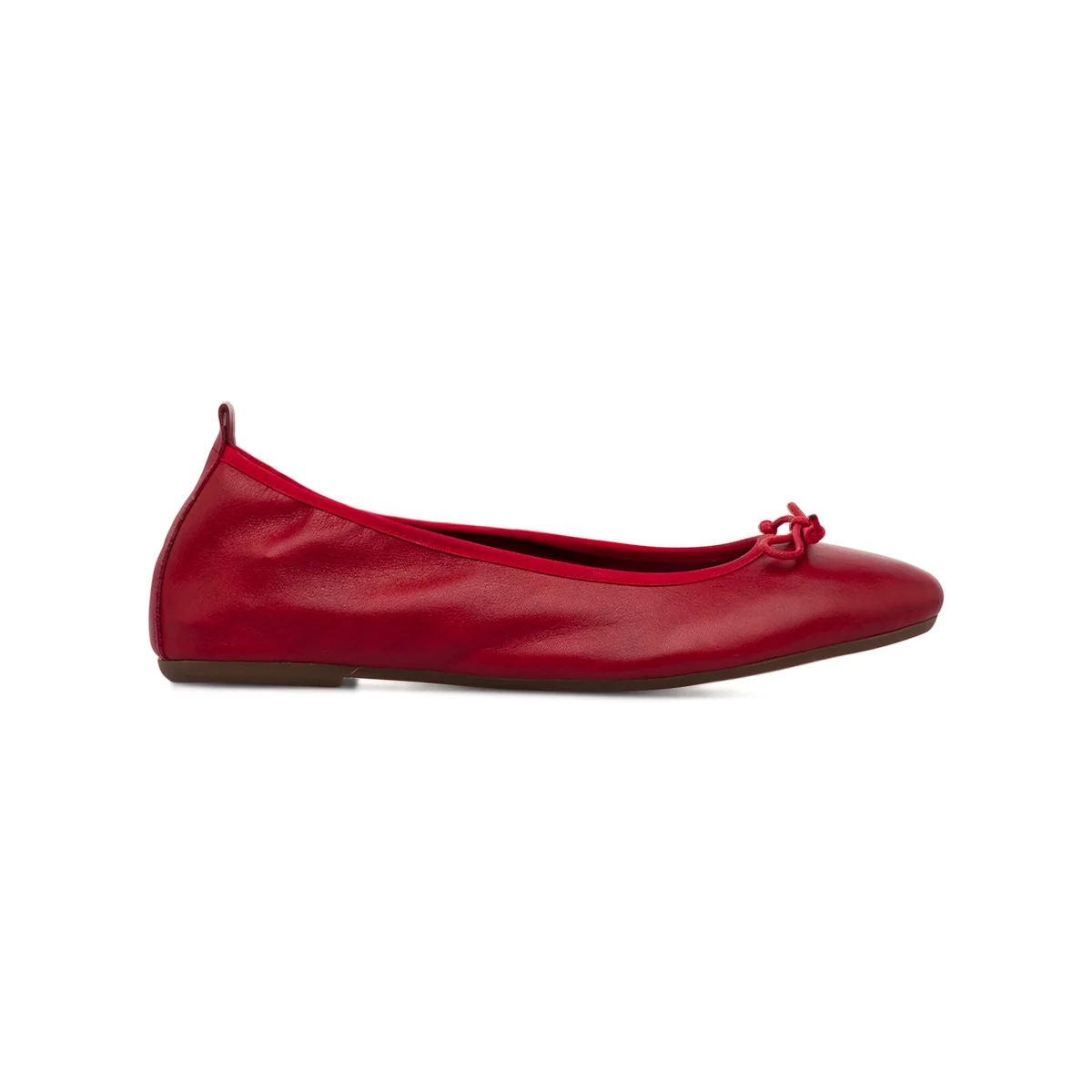 Ballerine rosse da Donna in pelle con fiocco P Essentials