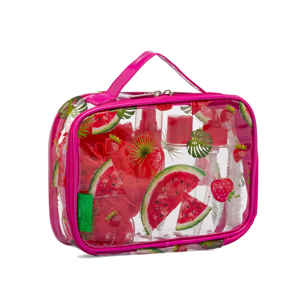 Beauty Case con kit da Viaggio multicolore con angurie Camomilla Milano