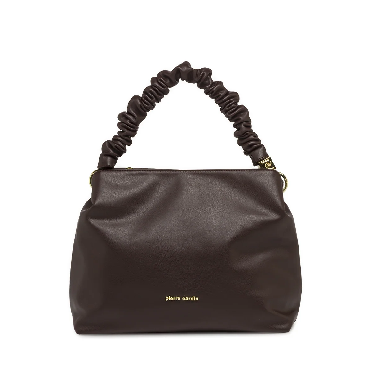 Borsa a mano Marrone da Donna con manico arricciato Pierre Cardin