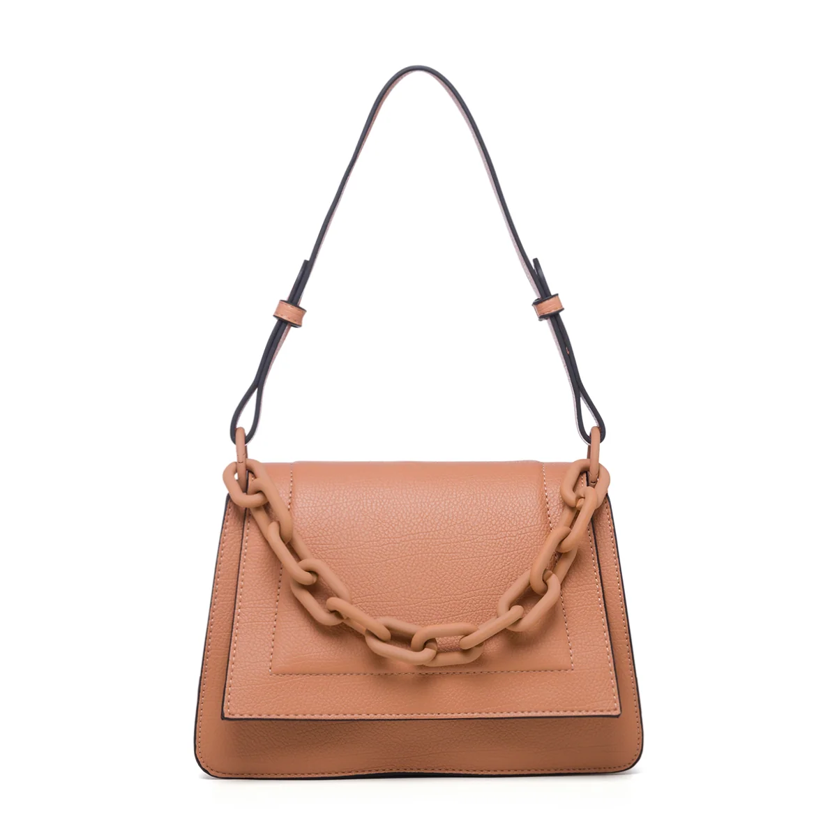 Borsa a mano rosa in pelle vegana con maxi-catena Call It Spring Rayah