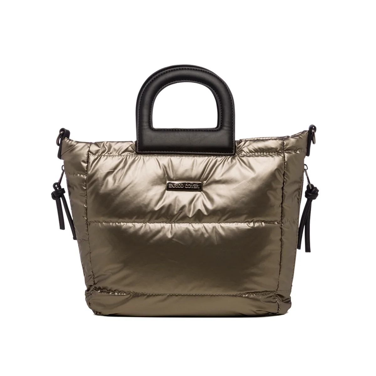 Borsa a mano trapuntata argento in nylon da donna Enrico Coveri