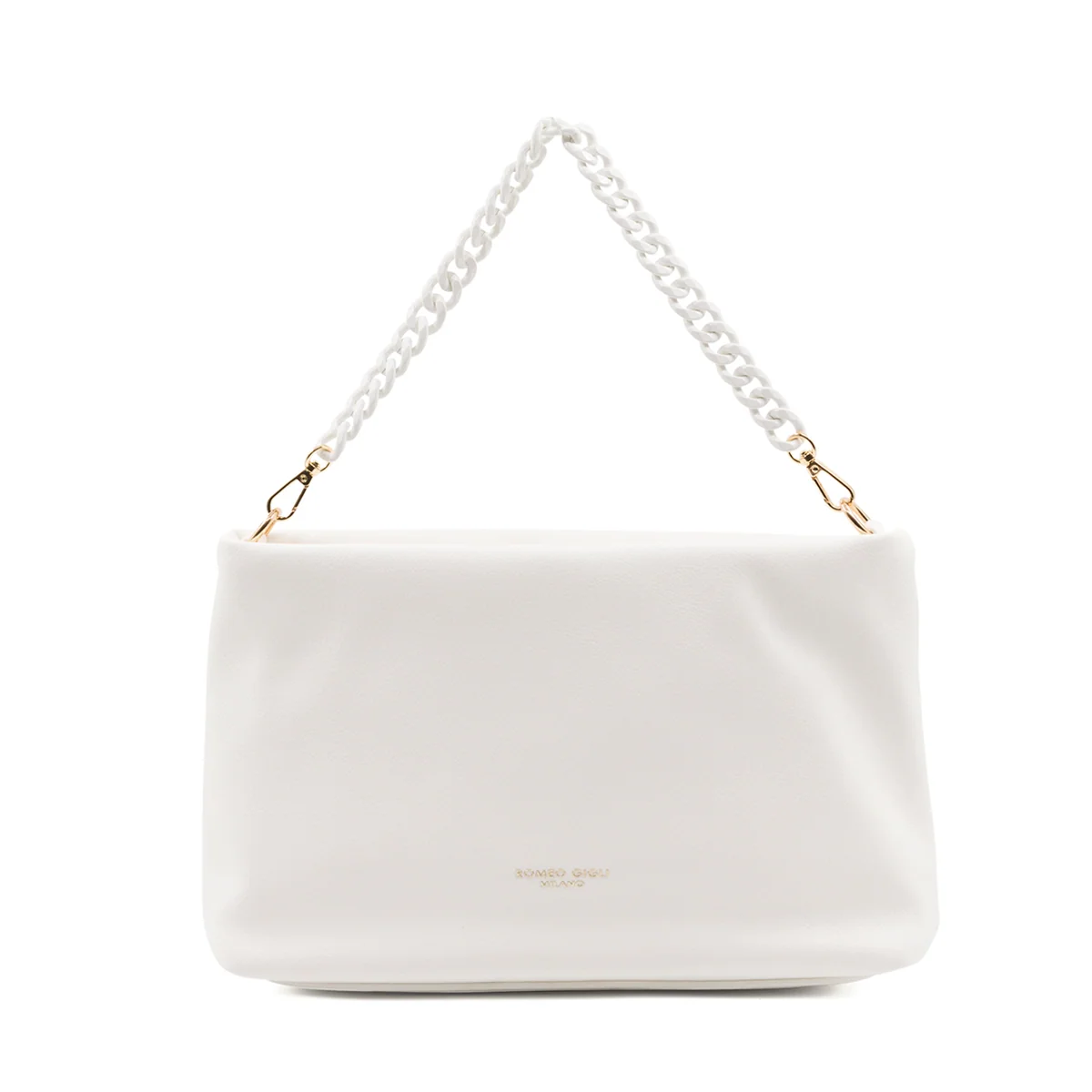 Borsa a spalla bianca off-white da donna Romeo Gigli Milano Lula