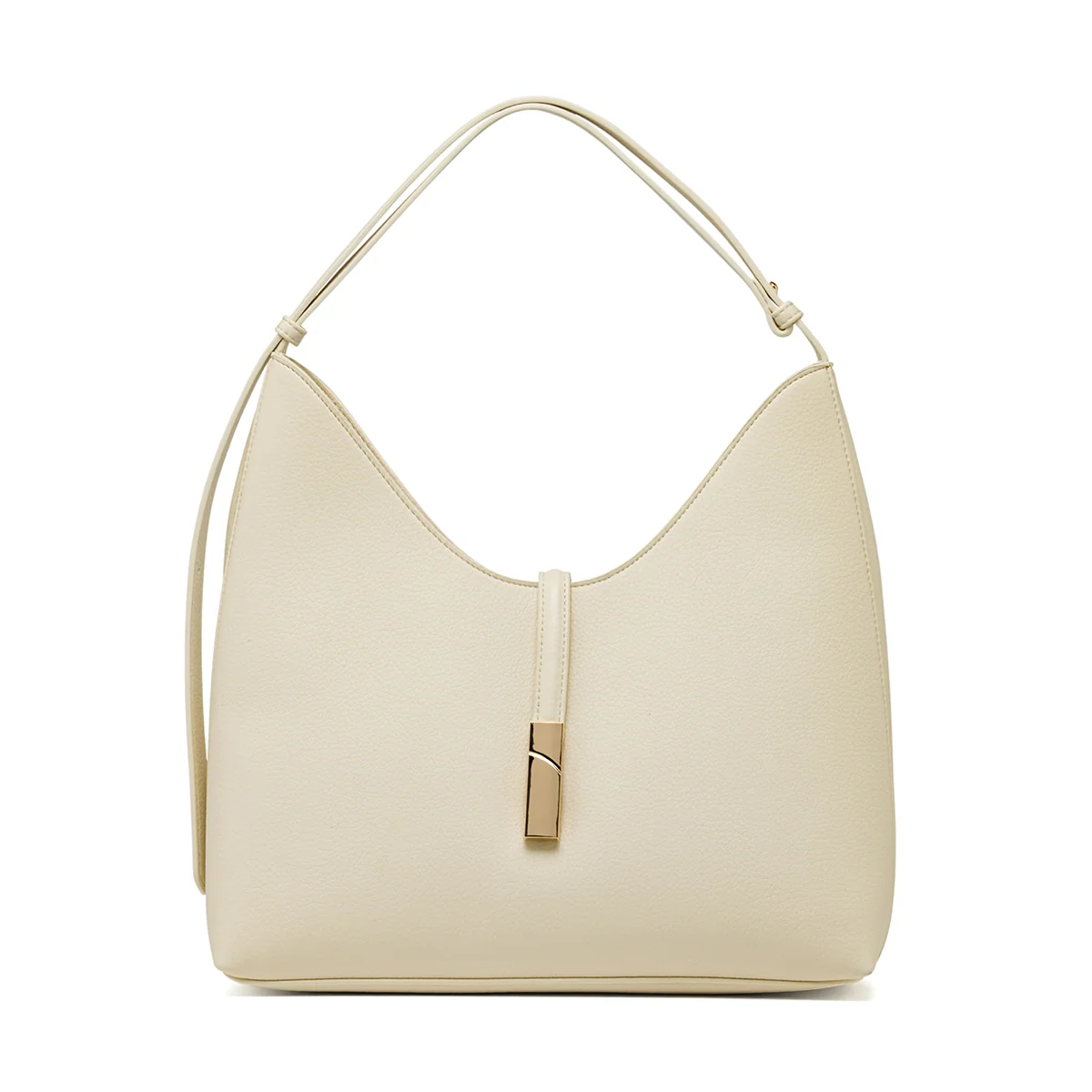 Borsa a spalla da Donna Bianco off-white con dettaglio oro Lora Ferres