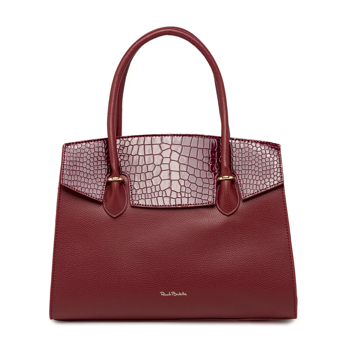 Borsa a spalla Donna bordeaux con effetto cocco Renato Balestra