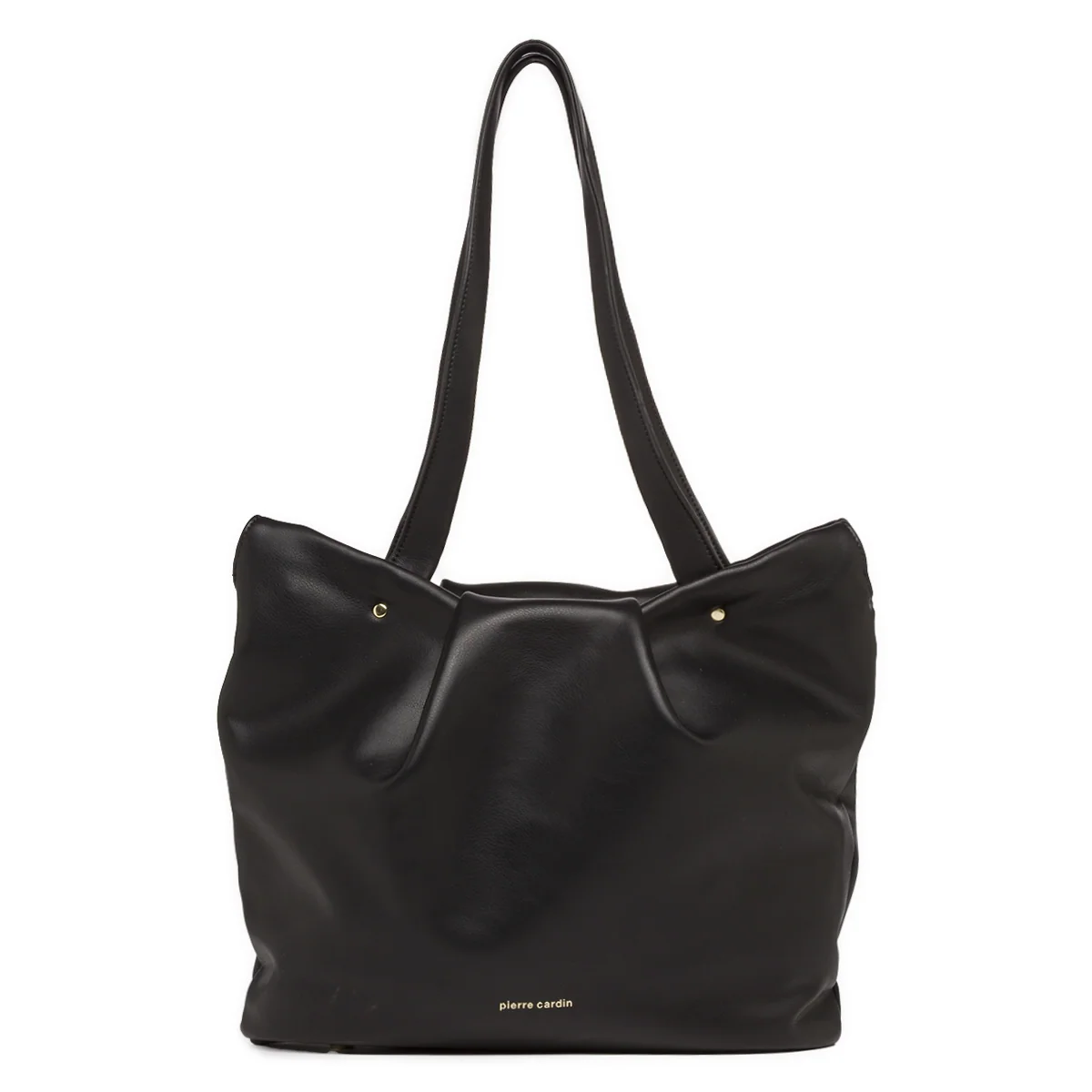 Borsa a spalla Donna Nera con tracolla e dettagli dorati Pierre Cardin