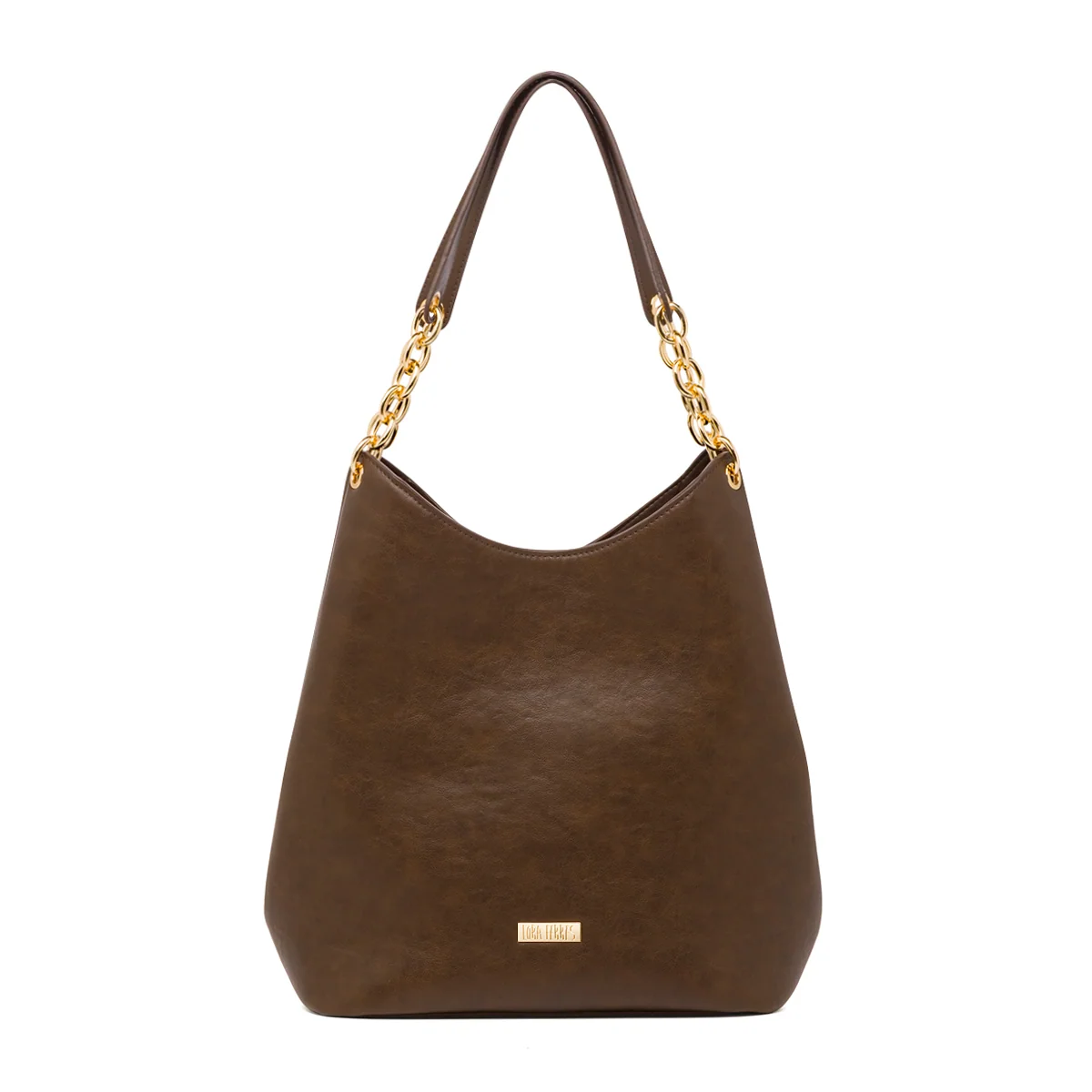 Borsa a spalla marrone da Donna con catena Lora Ferres