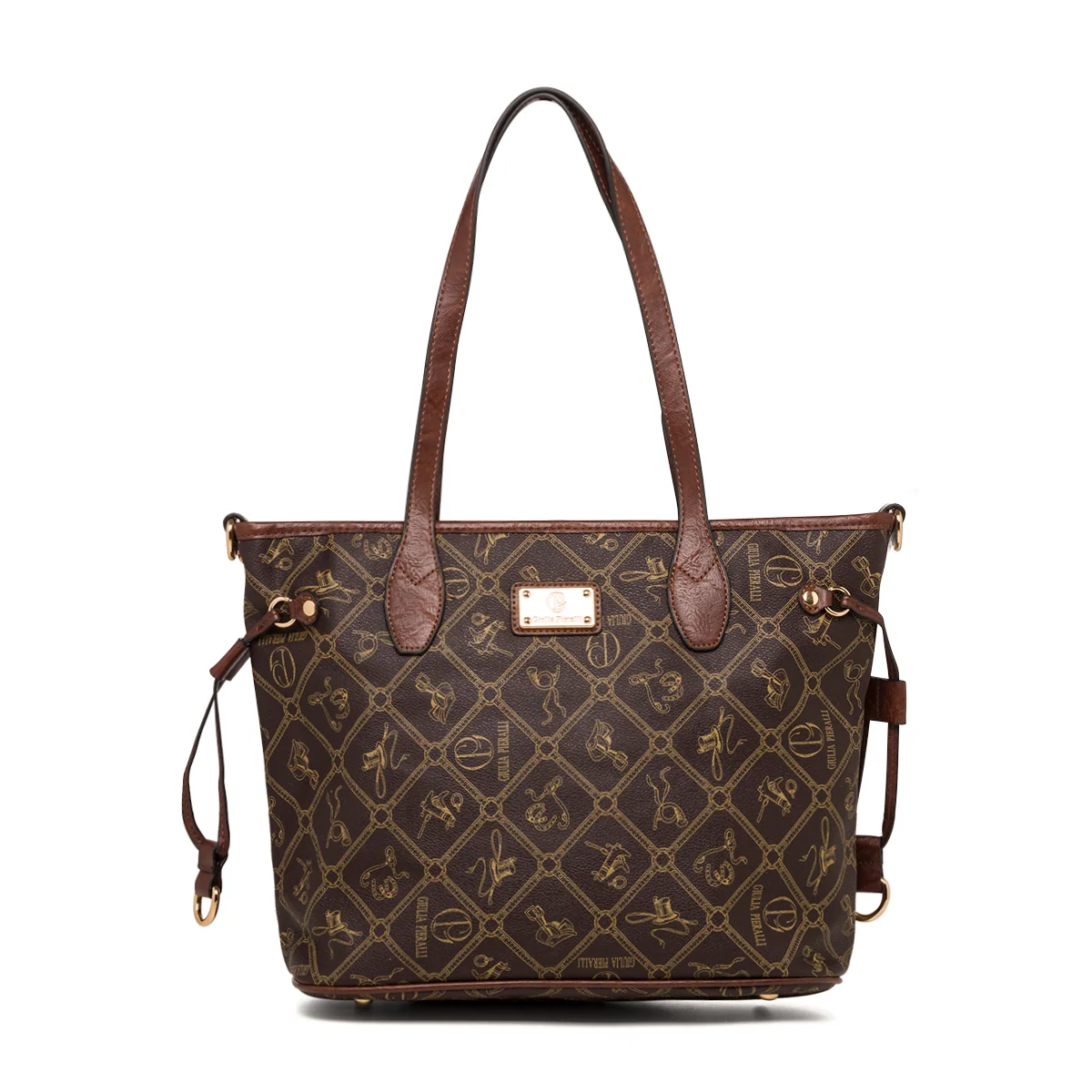 Borsa a spalla marrone da donna Giulia Pieralli