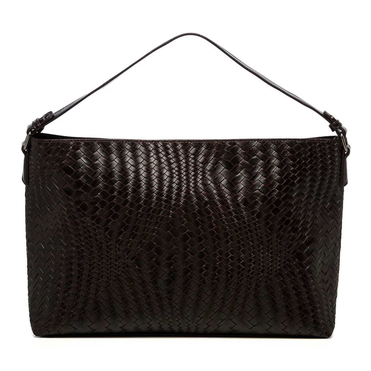 Borsa a spalla marrone effetto intrecciato Carrera Jeans Braid
