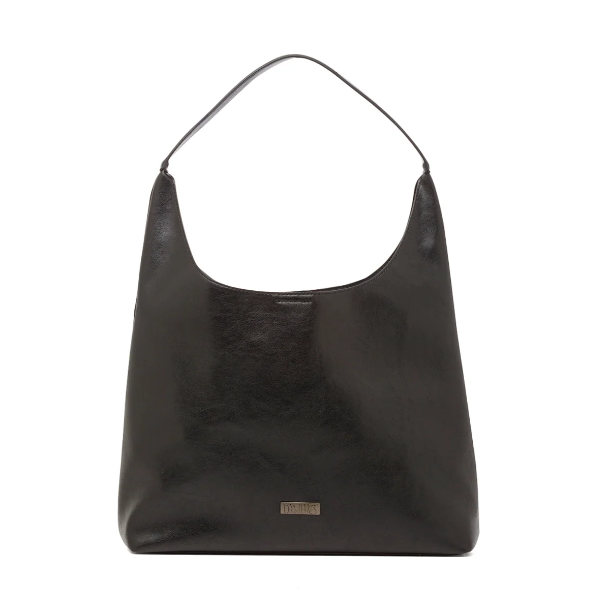 Borsa a spalla nera da Donna con chiusura bottone Lora Ferres
