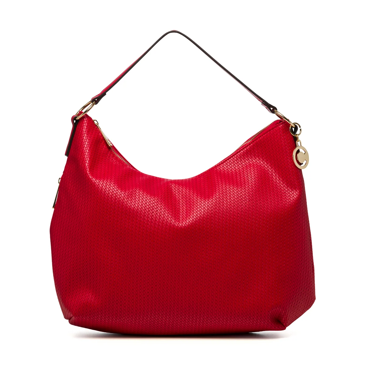 Borsa a spalla rossa effetto intrecciato Carrera Jeans Florence