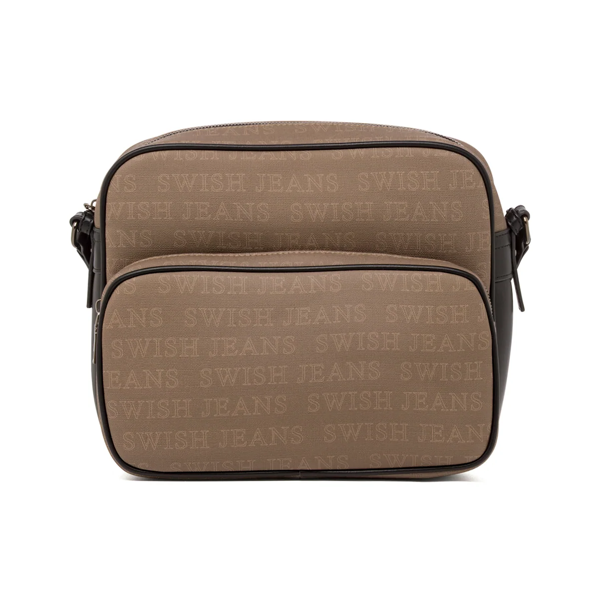 Borsa a Tracolla da Donna Marrone con Doppia Tasca Swish Jeans