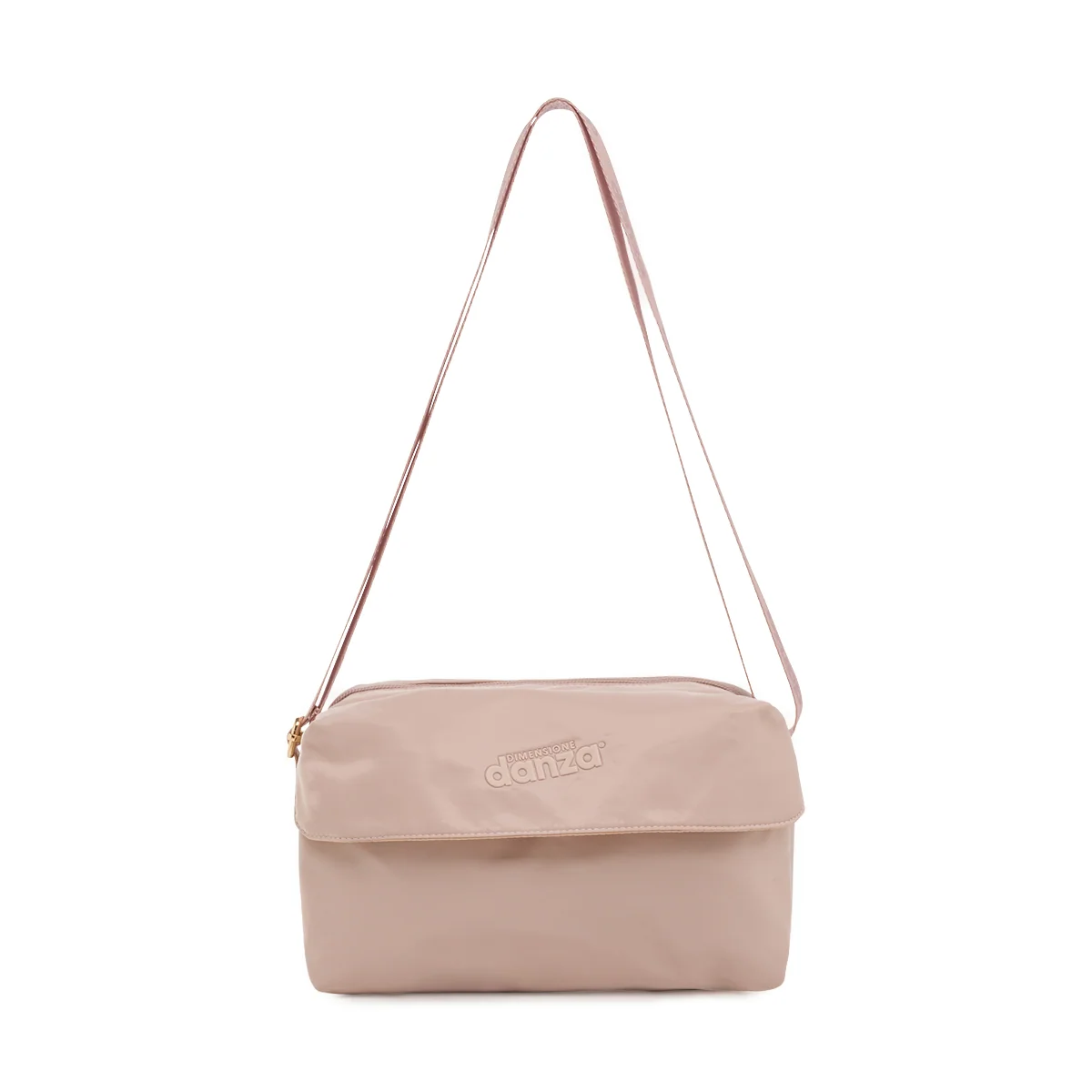 Borsa a tracolla da donna rosa Dimensione Danza con logo frontale