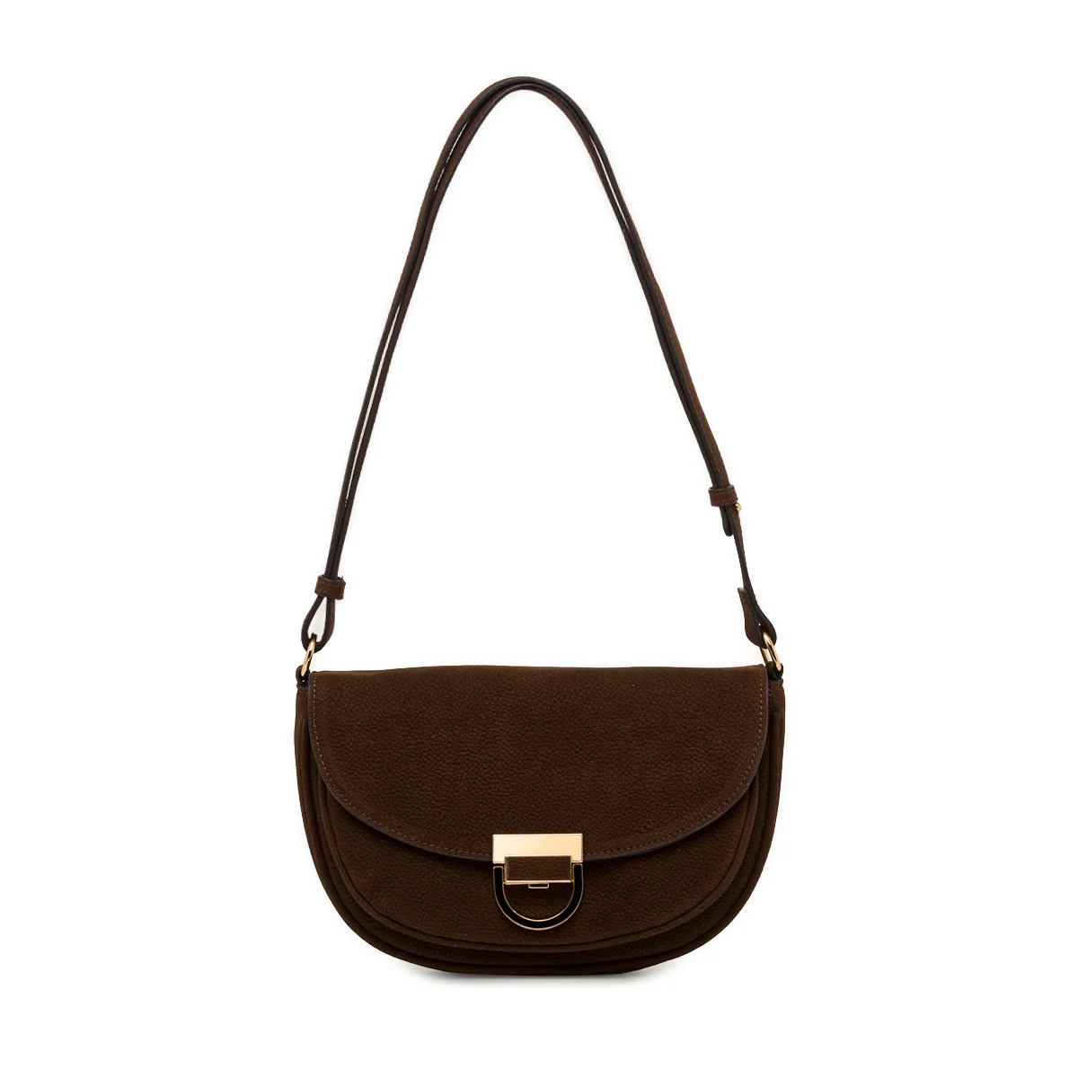 Borsa a tracolla marrone Donna effetto pelle a grana fine Lora Ferres