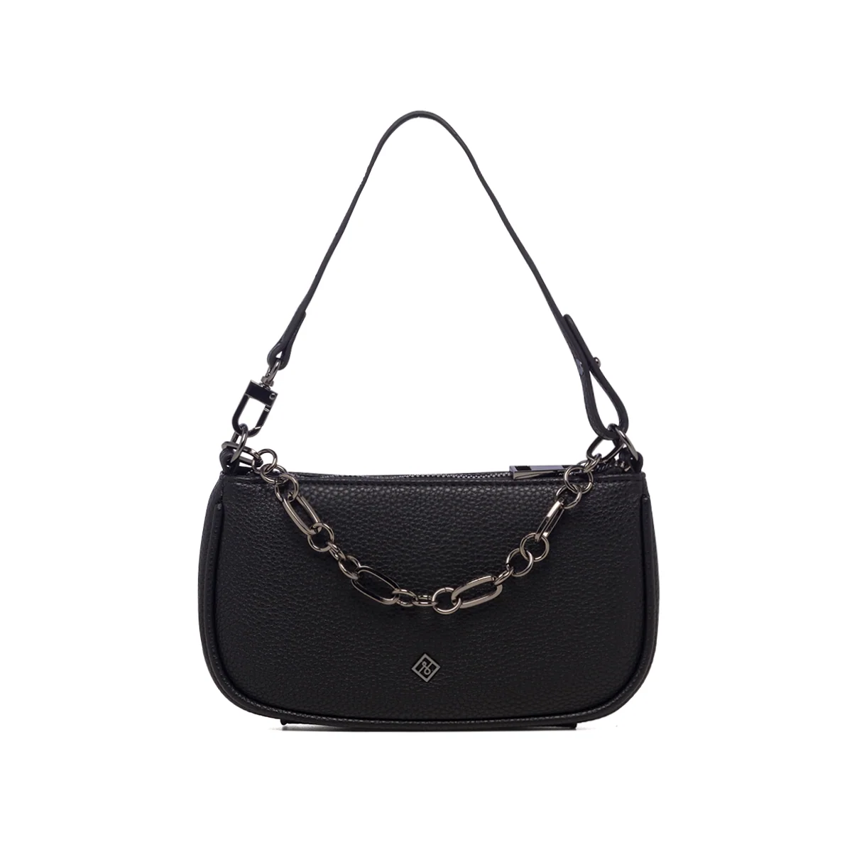 Borsa a tracolla nera da donna in pelle vegana martellata Call It Spring Bijoo
