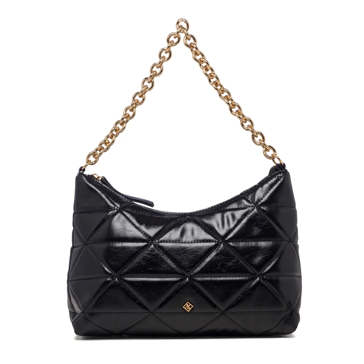 Borsa a tracolla nera da donna in pelle vegana trapuntata Call It Spring Trista