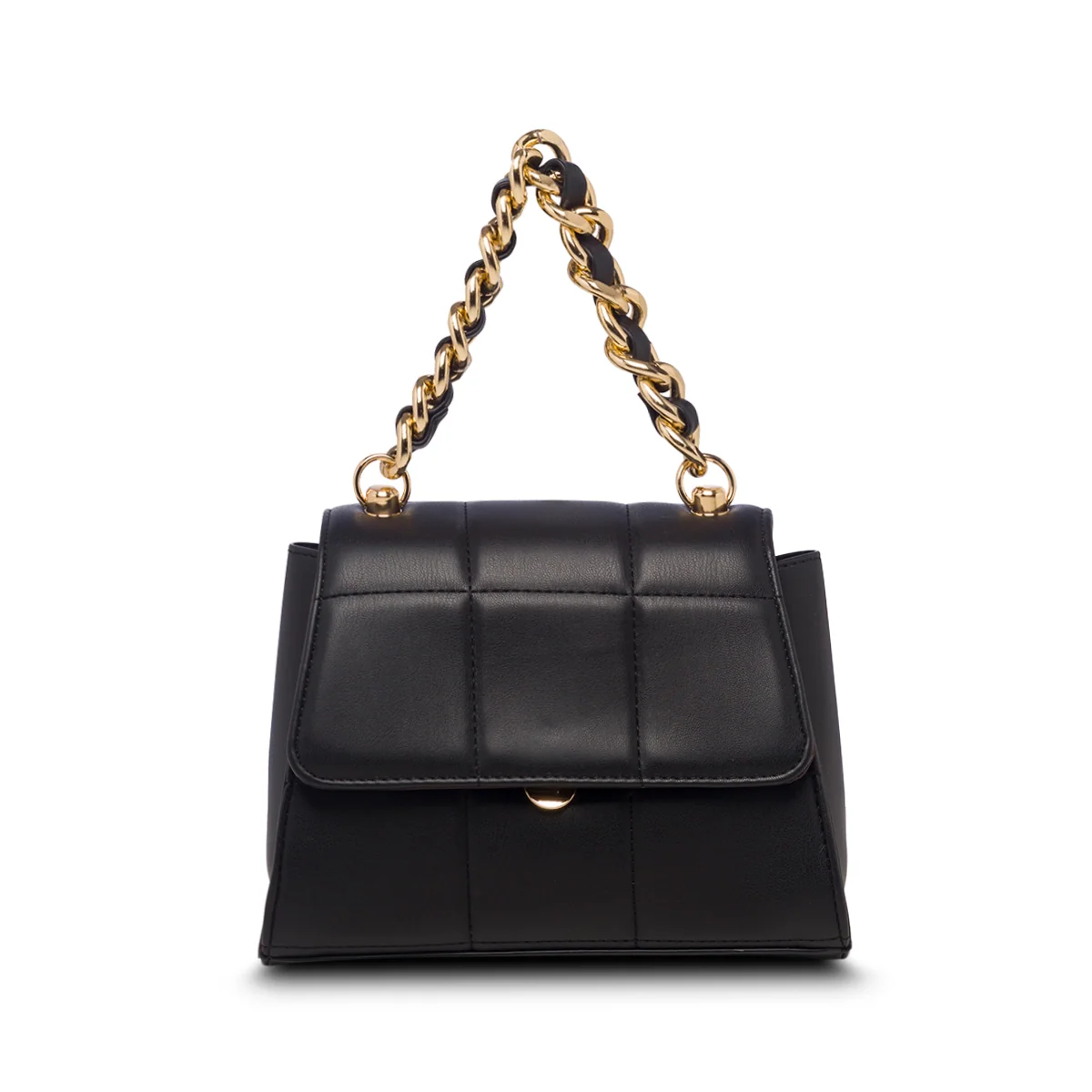 Borsa a tracolla nera da donna in pelle vegana trapuntata Call It Spring Dariah