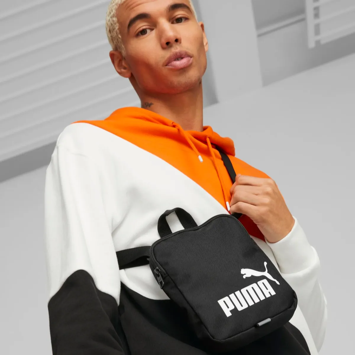 Borsa a tracolla nera Puma Phase
