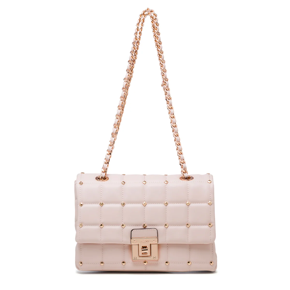 Borsa a tracolla rosa da donna con borchie piramidali ALDO Olelirin