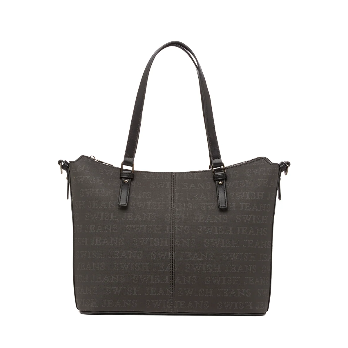 Borsa da Donna Nera con Logo All Over Swish Jeans