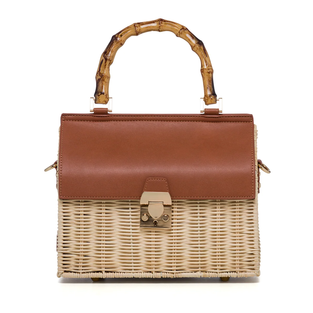 Borsa da mare marrone e beige effetto paglia Romeo Gigli Areba