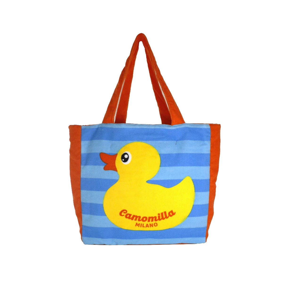 Borsa mare multicolore con stampa anatra Camomilla Milano