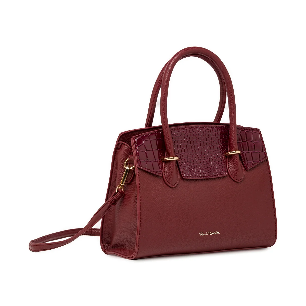 Borsa piccola bordeaux Donna con inserti effetto cocco Renato Balestra