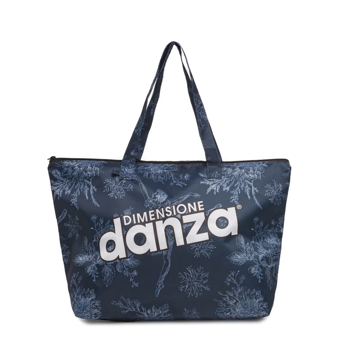 Borsa Shopper Blu da Donna con stampa ballerina Dimensione Danza