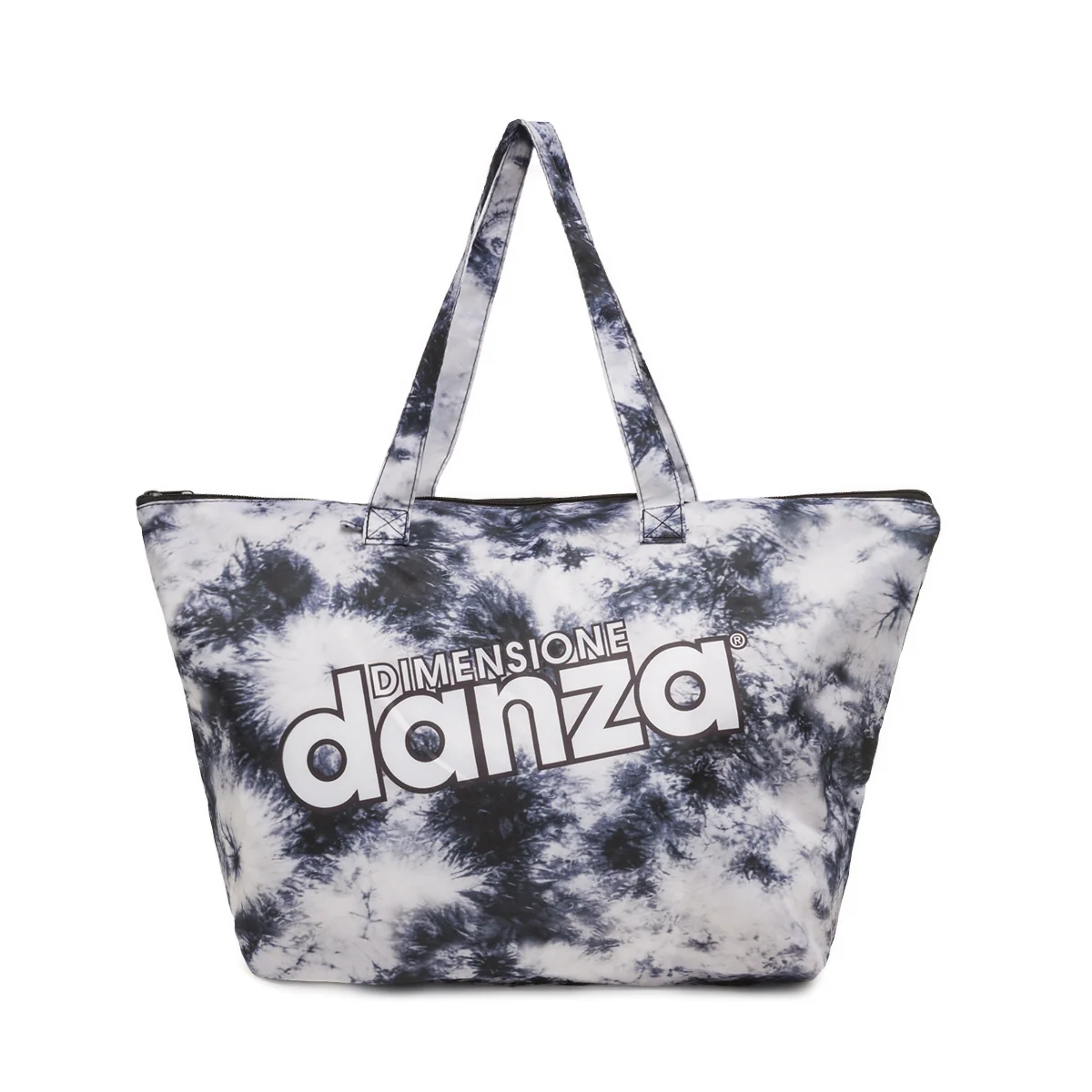 Borsa Shopper da Donna Nera tie-dye con pochette Dimensione Danza