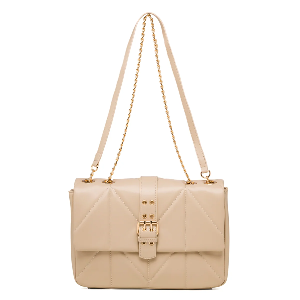 Borsa trapuntata beige da donna con tracolla a catena Call It Spring Crush On You