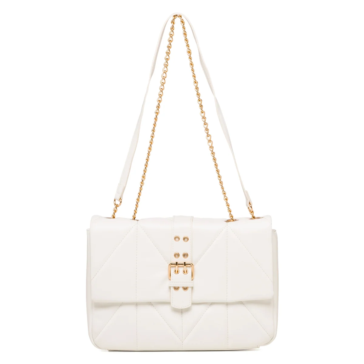 Borsa trapuntata bianca da donna con tracolla a catena Call It Spring Crush On You