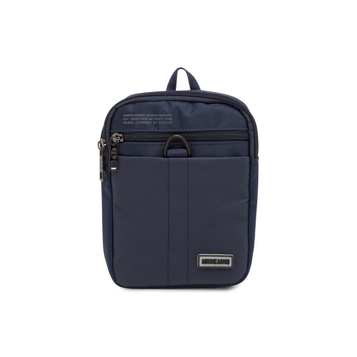 Borsello a Tracolla Blu da Uomo con zip e multi-tasche Americanino