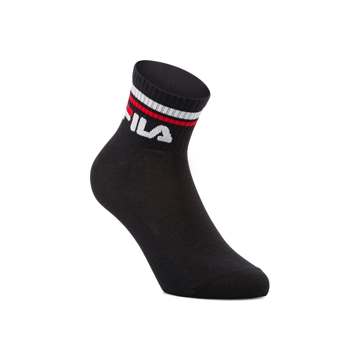 Calzini 3 paia neri corti in Cotone con logo Fila