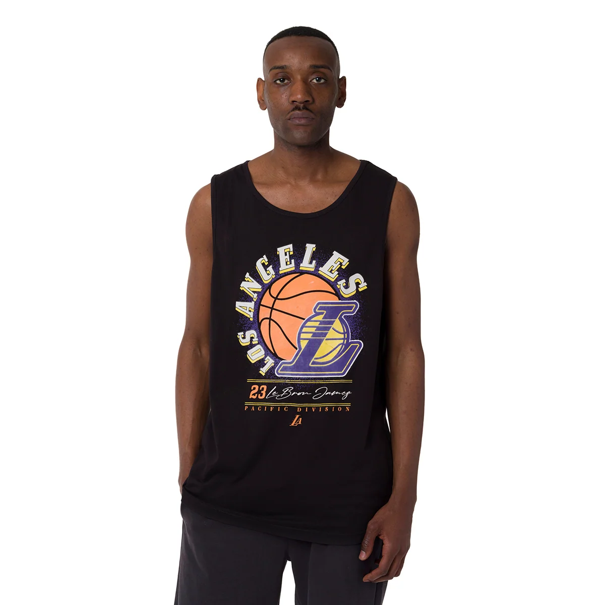 Canotta sportiva da Uomo in Cotone nera della squadra LA Lakers NBA