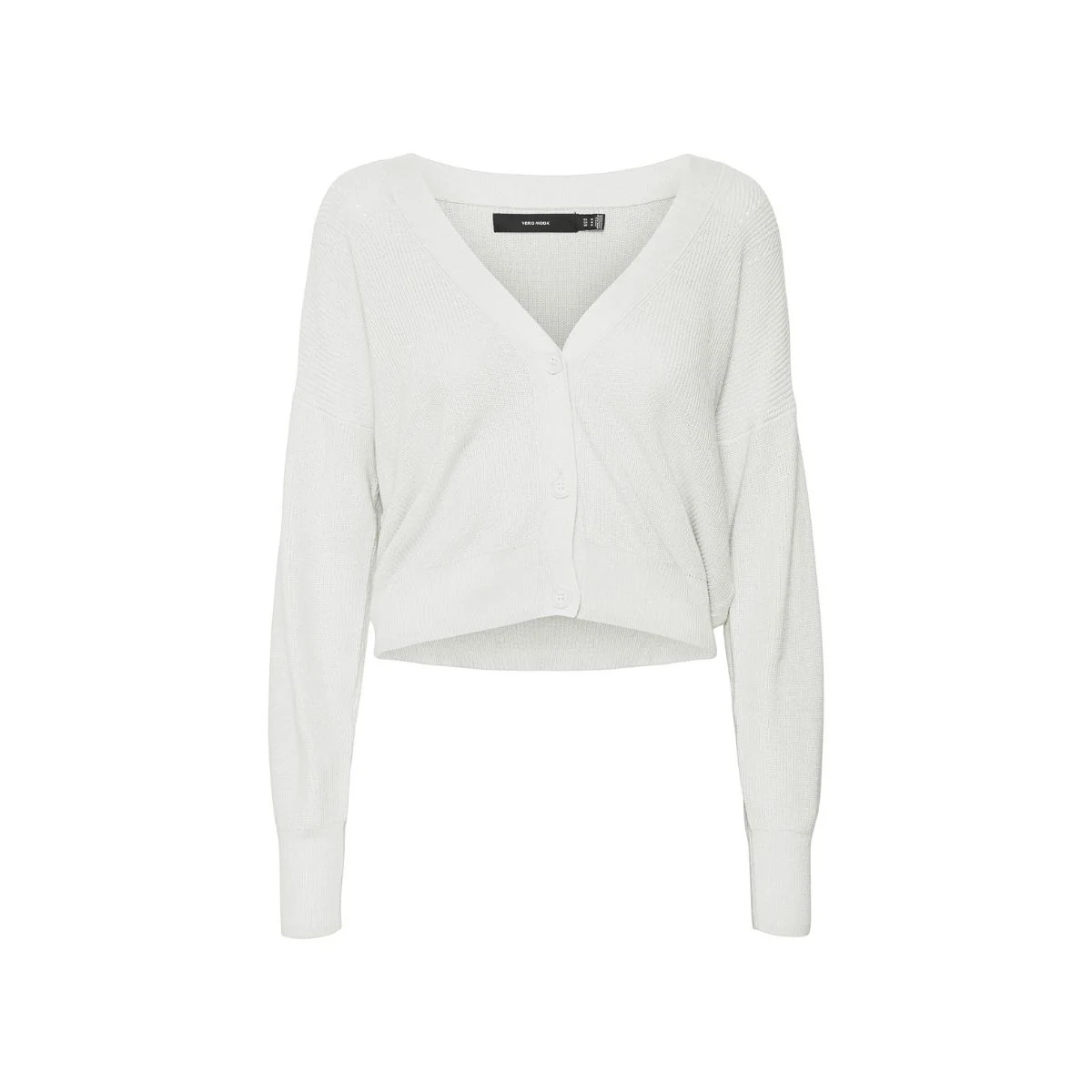 Cardigan a maniche lunghe bianco in tessuto knit da donna Vero Moda