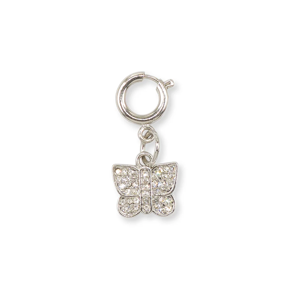 Charm Farfalla strass argento decorazione scarpe borse Lora Ferres