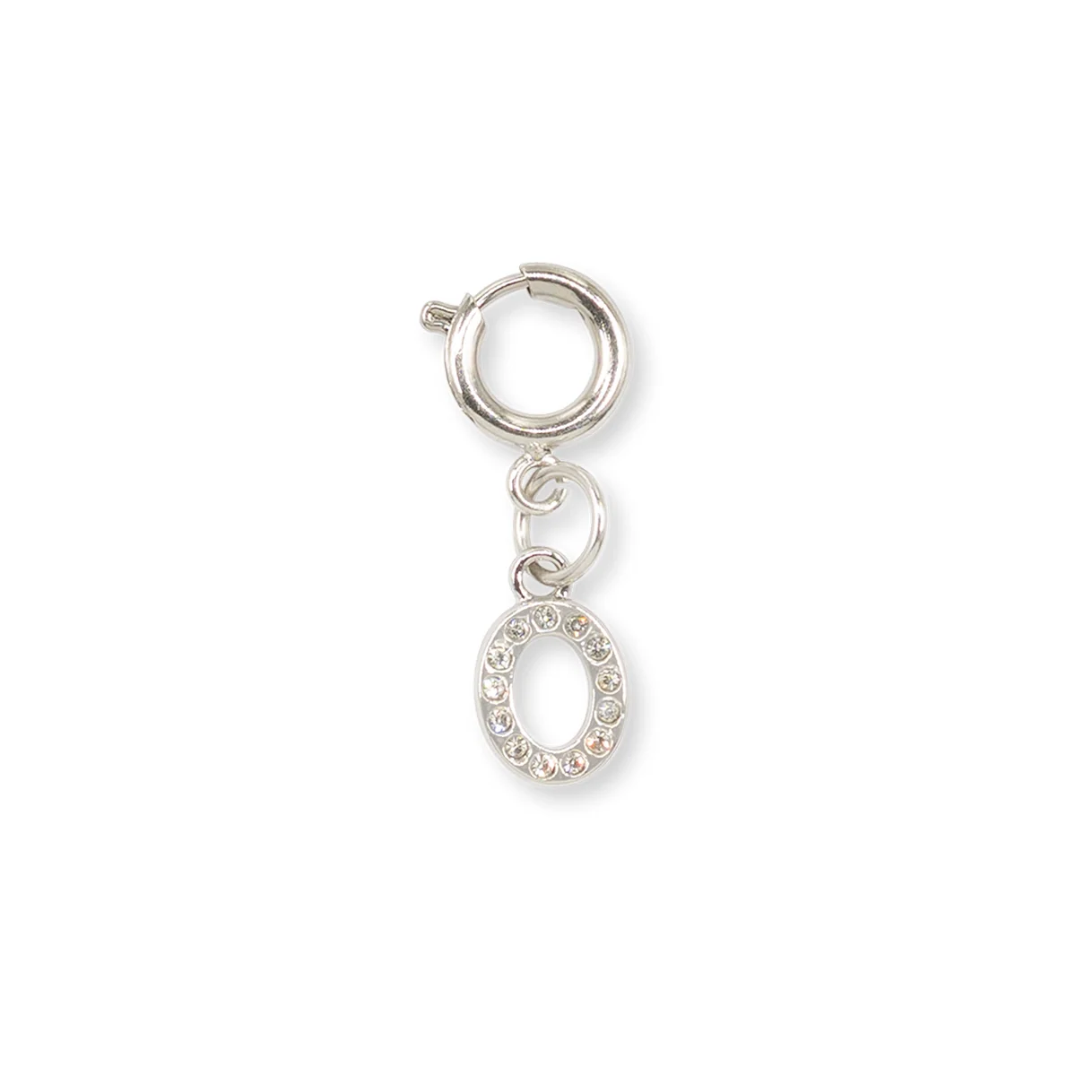 Charm Lettera O strass argento accessorio creativo scarpe Lora Ferres