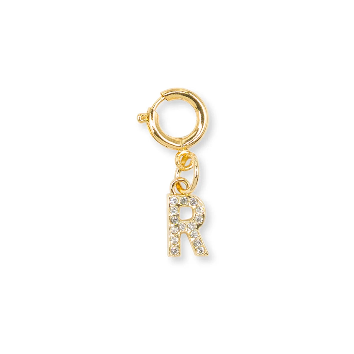 Charm Lettera R strass oro accessorio glamour scarpe Lora Ferres