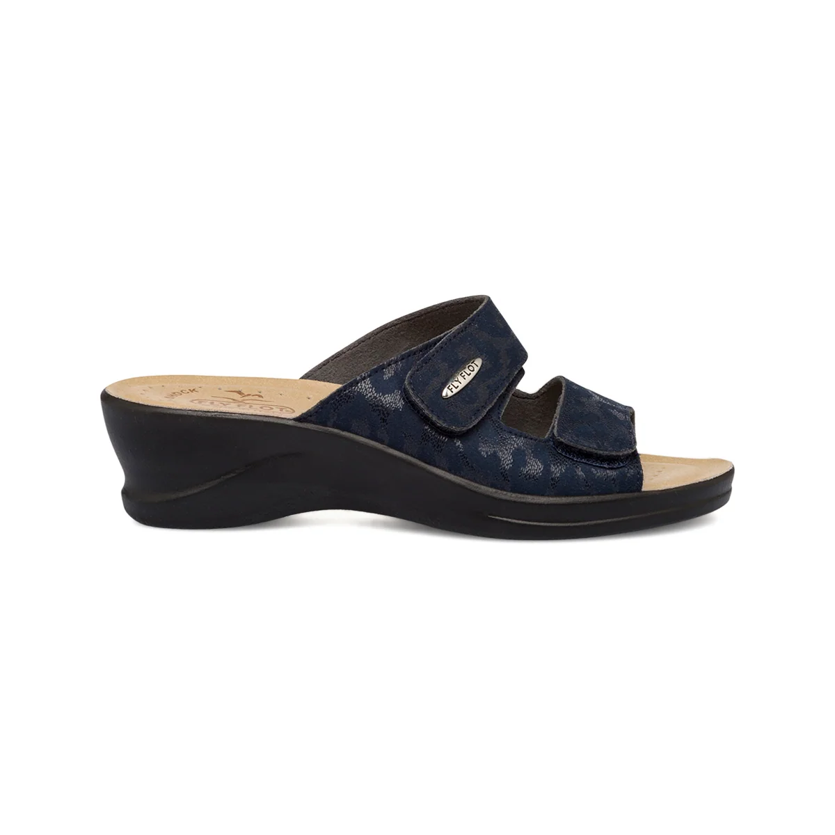Ciabatte da donna blu con sottopiede anti-shock Fly Flot