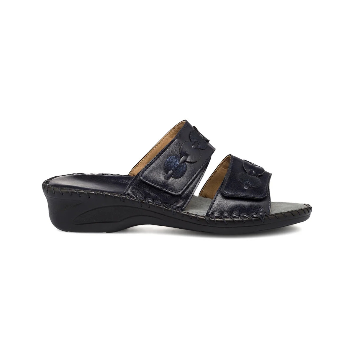Ciabatte da donna blu con tacco StilRosa
