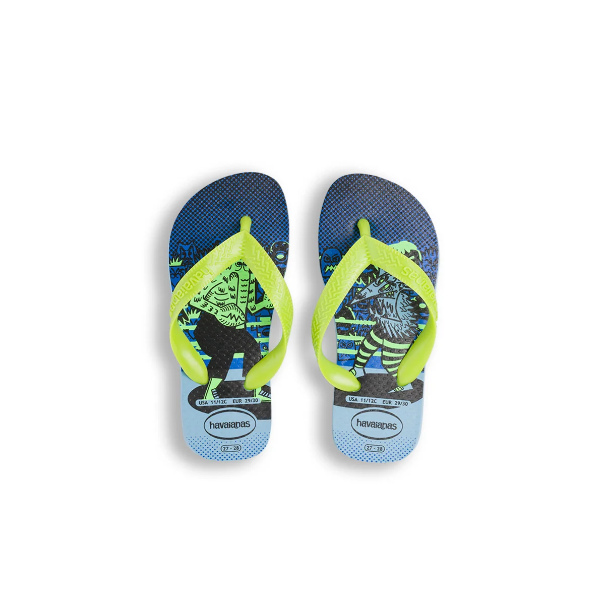 Ciabatte infradito da bambino blu e verdi Havaianas Top Fun