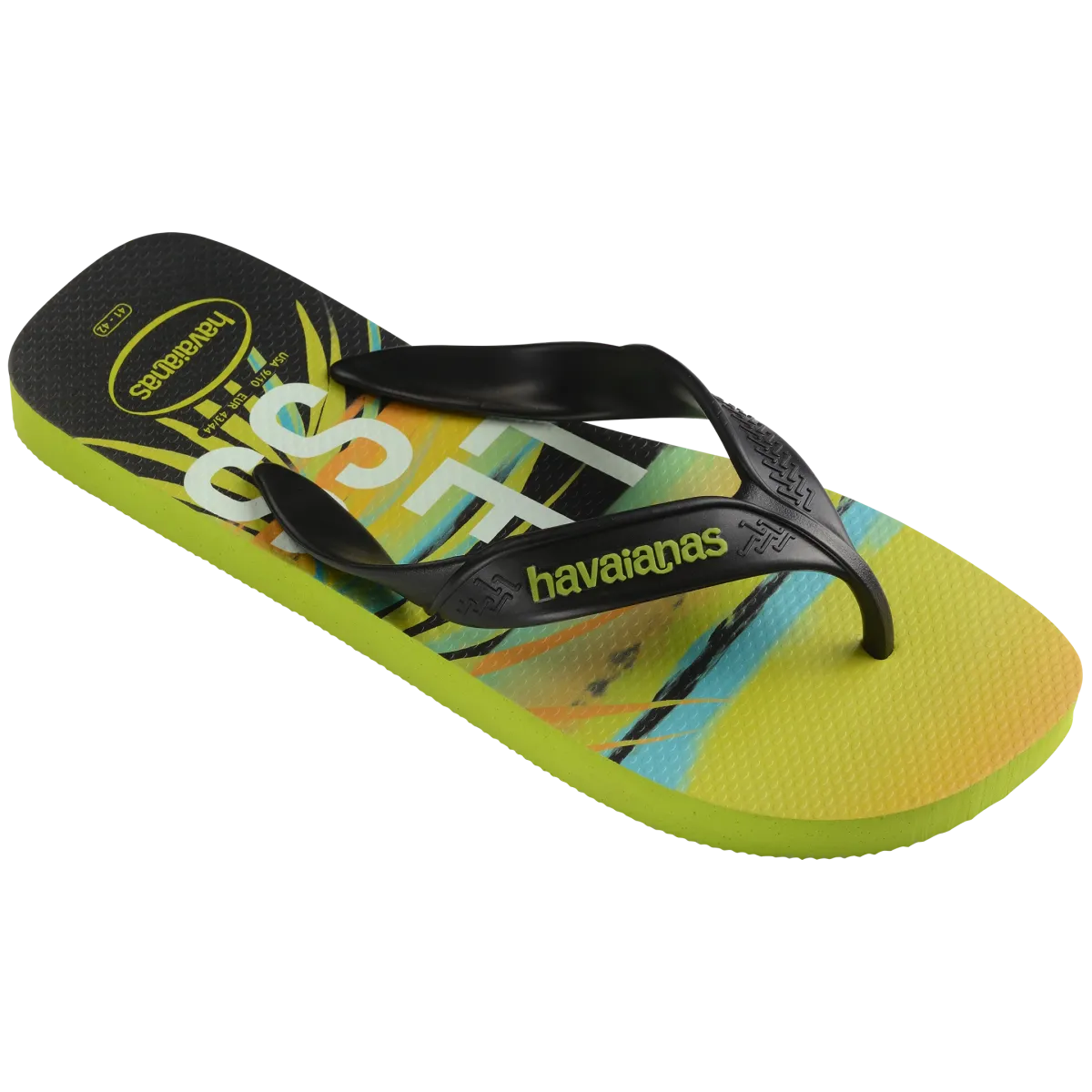 Ciabatte infradito da uomo gialle con stampa sulla suola Havaianas Surf