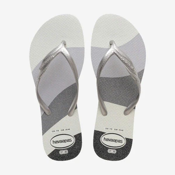 Ciabatte infradito Grigie e Argento da Donna Havaianas Fantasia Gloss