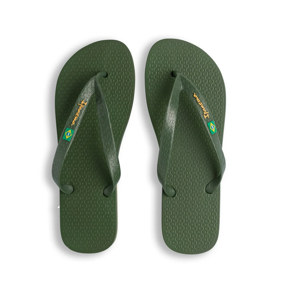 Ciabatte infradito verde scuro da Unisex con bandiera Ipanema Brazil