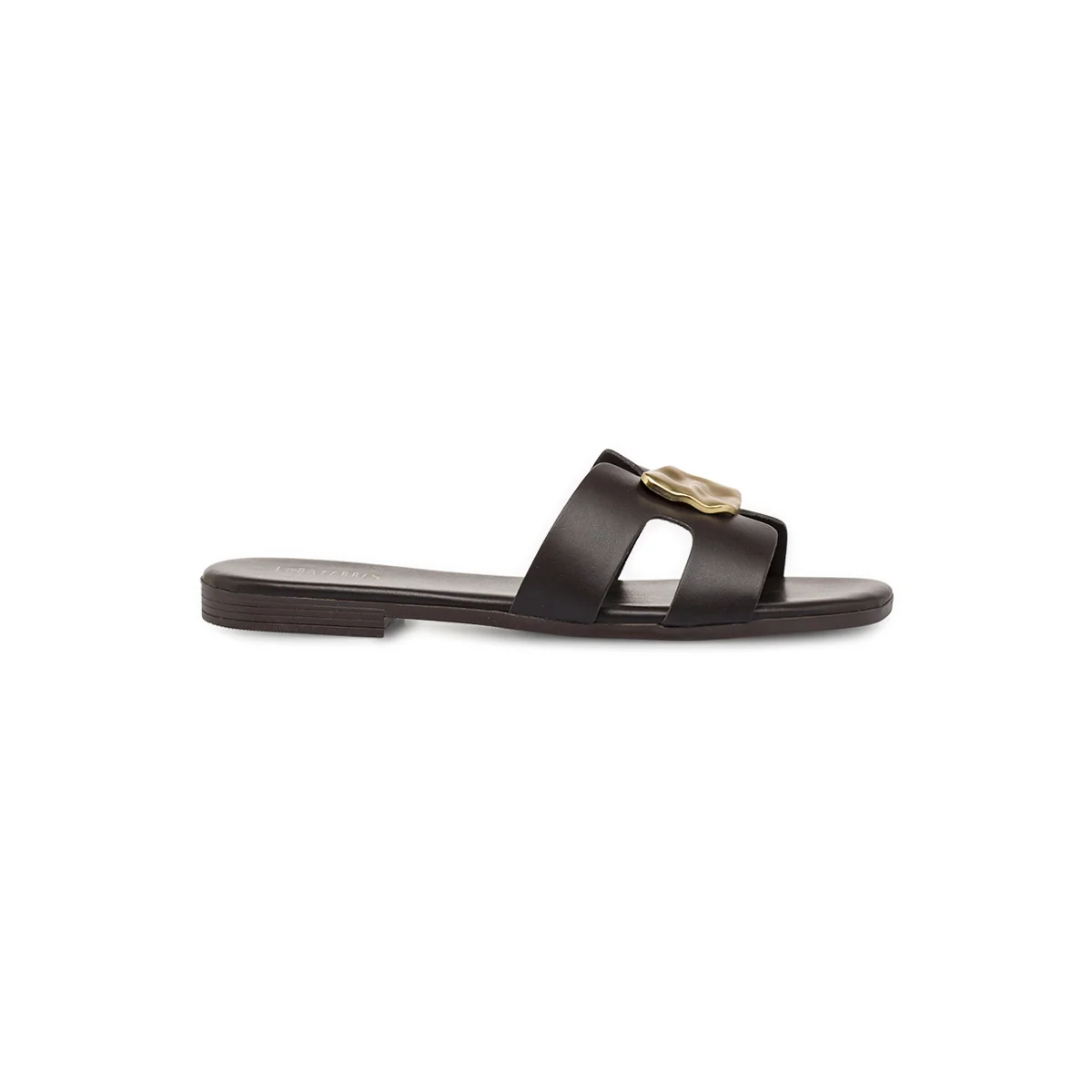 Ciabattine Marroni da Donna con accessorio oro Lora Ferres